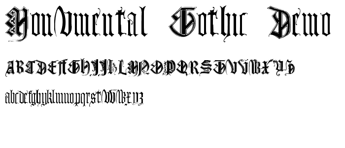 Monumental Gothic Demo font